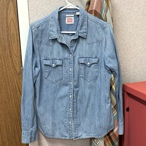 Levi Strauss Tailor Fit Denim Button Up Top